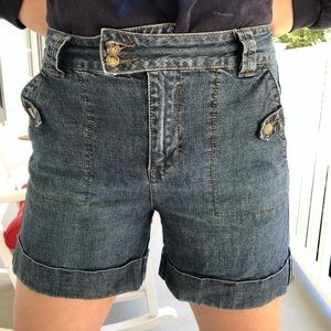 Zena High-Waisted Denim Shorts